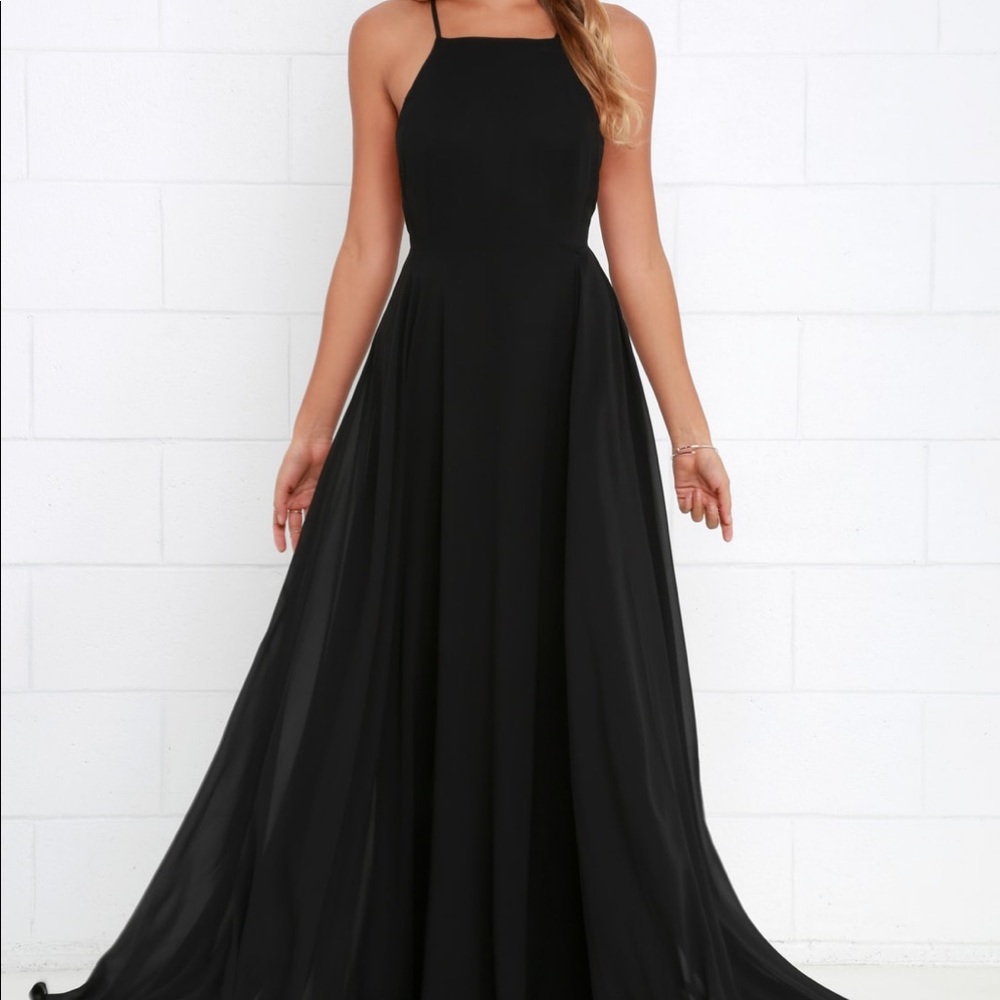 Black maxi dress